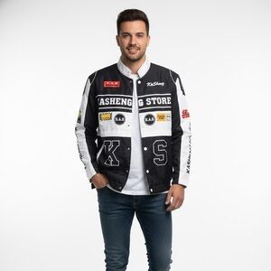 Black and White Varsity Jacket